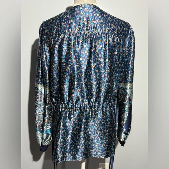 Marina Ferrari/Saks Fifth Avenue Floral 100%Silk Blouse